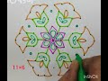 #Friday rangoli design #simple flower design #easy rangoli #11×6dots #rangoli @ParniRangoli ...