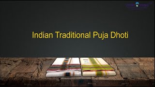 Indian traditional puja Dhoti set  | Buy Online at Vedicvaani.com