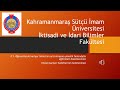 ksÜ İİbf kişisel kariyer hedefi