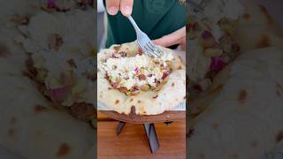 Ashta, Honey, Peanuts and Caramelized Pecans Sourdough Flatbread