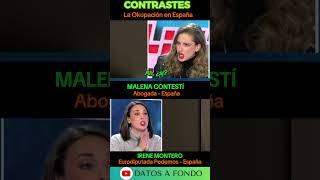 La Okupación en España: Irene Montero vs. Malena Contestí #shorts #pedrosanchez #DatosEsp #okupas