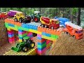 Bridge Construction Vehicles, Fire Truck, Dump Truck Toys