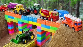 Bridge Construction Vehicles, Fire Truck, Dump Truck Toys