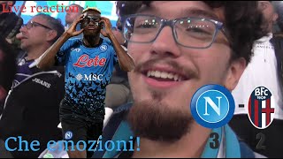 NAPOLI-BOLOGNA 3-2 | TROPPE EMOZIONI 😮 Vittoria SUDATA!! | LIVE REACTION CURVA A HD