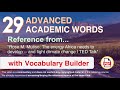 29 Advanced Academic Words Ref from 