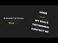 Animated full screen navigation menu