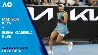 Madison Keys v Elena-Gabriela Ruse Highlights | Australian Open 2025 Second Round