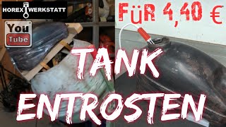 Motorradtank innen entrosten | Rost für 4,40€ entfernen | Entrosten mit Zitronensäure \u0026 Betonmischer