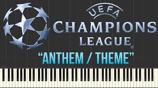 Uefa Champions League   Anthem Piano Tutorial Synthesia