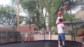 New Propel Trampoline w/ basketball hoop \u0026 mister