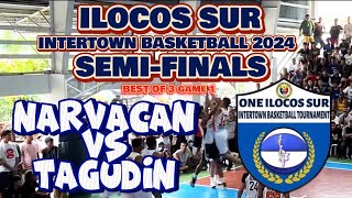 SEMI FINALS GAME 1 | NARVACAN VS TAGUDIN | ILOCOS SUR INTERTOWN BASKETBALL 2024 GAME HIGHLIGHTS