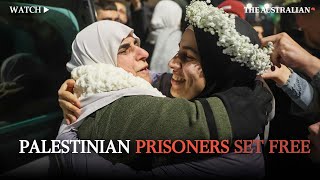 Celebration as prisoners returned to the West Bank