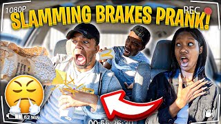 SLAMMING THE BRAKES PRANK ON BOYFRIEND!!