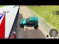 high speed police chase over massive cliff jumps in beamng drive mods