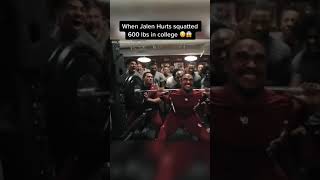 Jalen Hurts squatting 600 LBS in college was WILD 😱👏 (via ou_football) #shorts