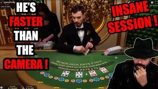 THE FASTEST DEALER EVER !!! HE'S A ROBOT!! | Roshtein BlackJack