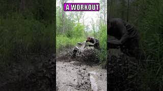 Mud Riding, A Great Workout   #canam #atvmudding #mudding