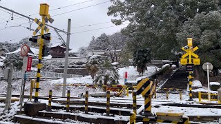 名鉄犬山線　先がお寺の踏切