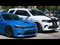 Dodge Charger SRT Hellcat VS SRT Hellcat Durango drag race.