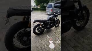 ท่อ Zard Full ดำเซรามิค + xpipe เสียงแน่นๆครับ #triumph t120