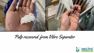 Paper pulp recovery in vibro separator| fiber Recovery vibro sifter| Separation Pulp from Back Water