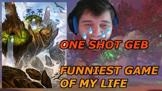 ONE SHOT GEB AND THE FUNNIEST GAME I'VE HAD? (Cried laughing) - Grandmasters Ranked 1v1 Duel - SMITE