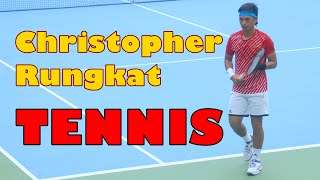 INTIP ATLET TENIS CHRISTOPHER RUNGKAT LATIHAN BERSAMA COACH BUNGE NAHOR TENNIS