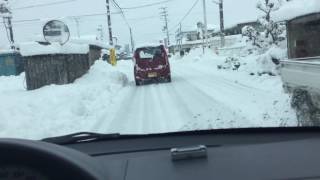 予想外の大雪で出勤 豊岡市出石町 2017.1.23