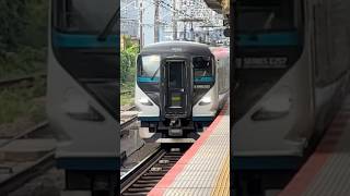 特急湘南E257系　横浜駅をジョイント音たてて高速通過！