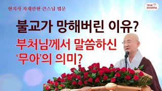 인도에서 불교가 망해버린 이유/전세계의 불교가 죽어버린 이유/부처님께서 무아를 말씀하신 의도/무아에 대한 올바른 해석/불교의 핵심/제334회 자재만현 큰스님 법문