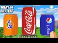 WHICH GIANT SODA CAN is BETTER in Minecraft? I found THE BIGGEST FANTA vs COLA vs PEPSI BOTTLE!