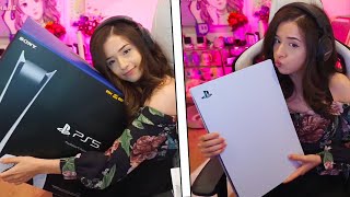 Pokimane *UNBOXES* The PS5 Live On Stream!! (Sony PlayStation 5)