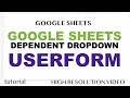 Google Sheets Userform - Dependent Dropdown in a Web App