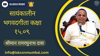 सायंकालीन भगवदगीता कक्षा १५.०९ श्रीमान रामरघुनाथ दास जी के द्वारा | ०१, ०४, २०२४