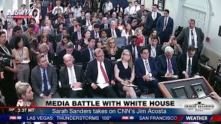 WAR OF WORDS: Sarah Sanders Spars With CNN's Jim Acosta At TENSE Briefing