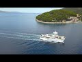 drvenik croatia by drone from villa maria balcony