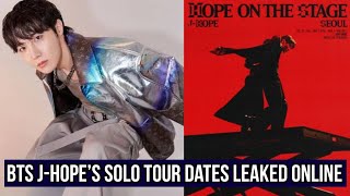 BTS J-Hope’s Solo Tour Dates Leaked Online