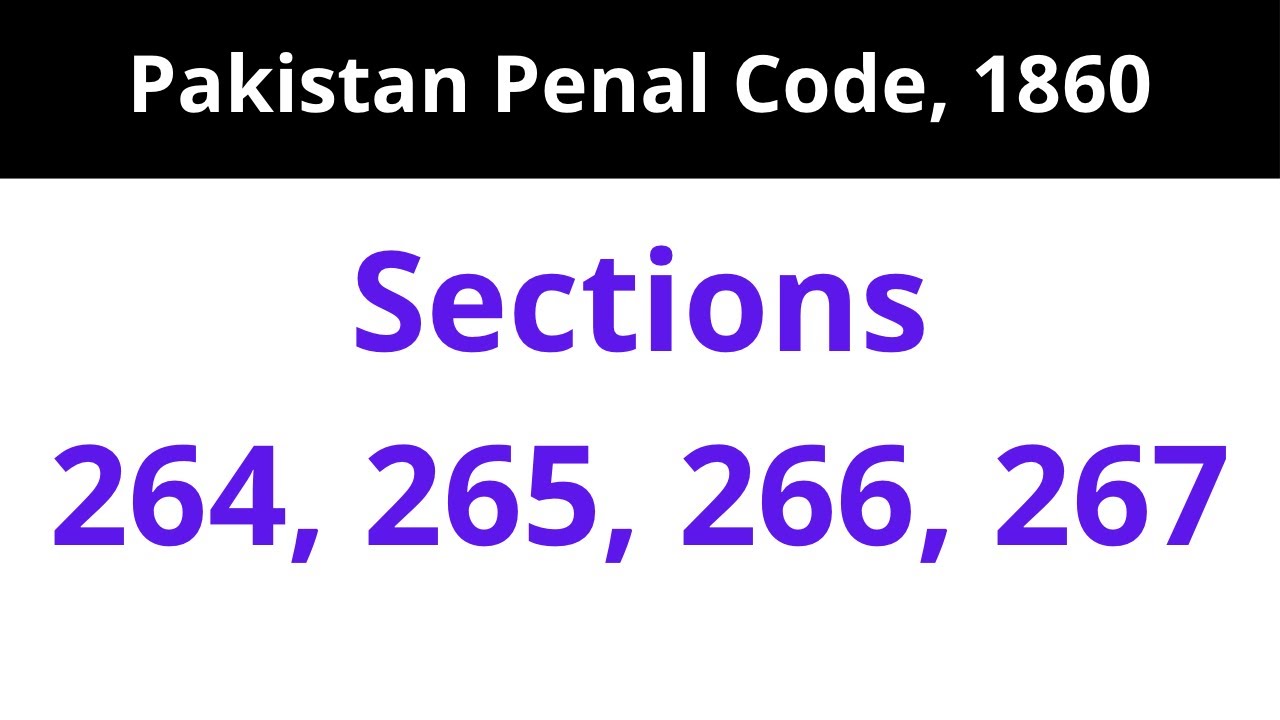 PPC Section 264 To 267 In Urdu | Pakistan Penal Code, 1860 | PPC ...