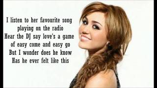 Miley Cyrus~ Every Rose Has It's Thorn Lyrics