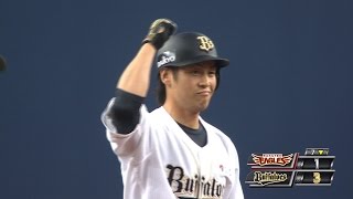 【プロ野球パ】お見事！代打・竹原、走者一掃の逆転タイムリーツーベース 2015/04/30 Bs-E