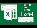 Bulk Find and Replace in Excel; How to find and Replace Multitude Values in Excel