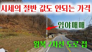 [1310][임야매매] 2차선 도로가 접하고 주변 시세에 절반값도 안되는 가격으로 아주 싸게 내 놓은 임야입니다.