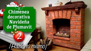 Decoración de Navidad / Chimenea (Falsa) de Plumavit - Manualidades - Christmas decoration
