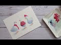 easy watercolor christmas card for beginners. how to paint ducks for holiday cards