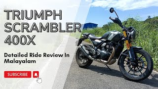 Triumph Scrambler 400X Detailed Ride Review | In Malayalam