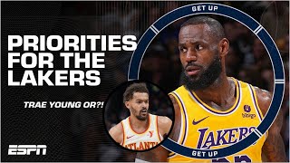 Trae Young & A BIG MAN?! Brian Windhorst REVEALS who the Lakers may prioritize 🍿 | Get Up