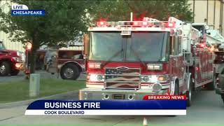 Chesapeake firefighters respond to early morning business fire