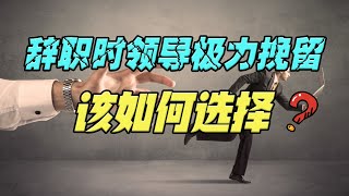 辞职时领导极力挽留，我们该如何选择？搞清楚这3个方面再做决定