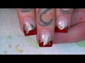 pretty red and gold nails design elegant wedding tip nail art tutorial