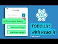 React Todo List App Tutorial - Beginner React JS Project based learning